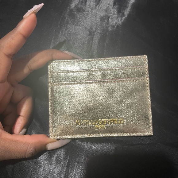 Karl Lagerfeld gold on gold card holder - Picture 6 of 6